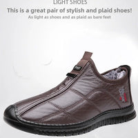 Winter men's boots are warm waterproof non slip thick walking boots, and oversized work shoes for men aged 38-48 platform boots