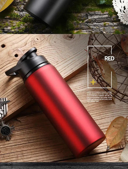 Portable Water Bottle Bicycle Riding Drinking Water Bottle Outdoor Sport Travel Mug Metal Stainless Steel Bottle MANDOTOS