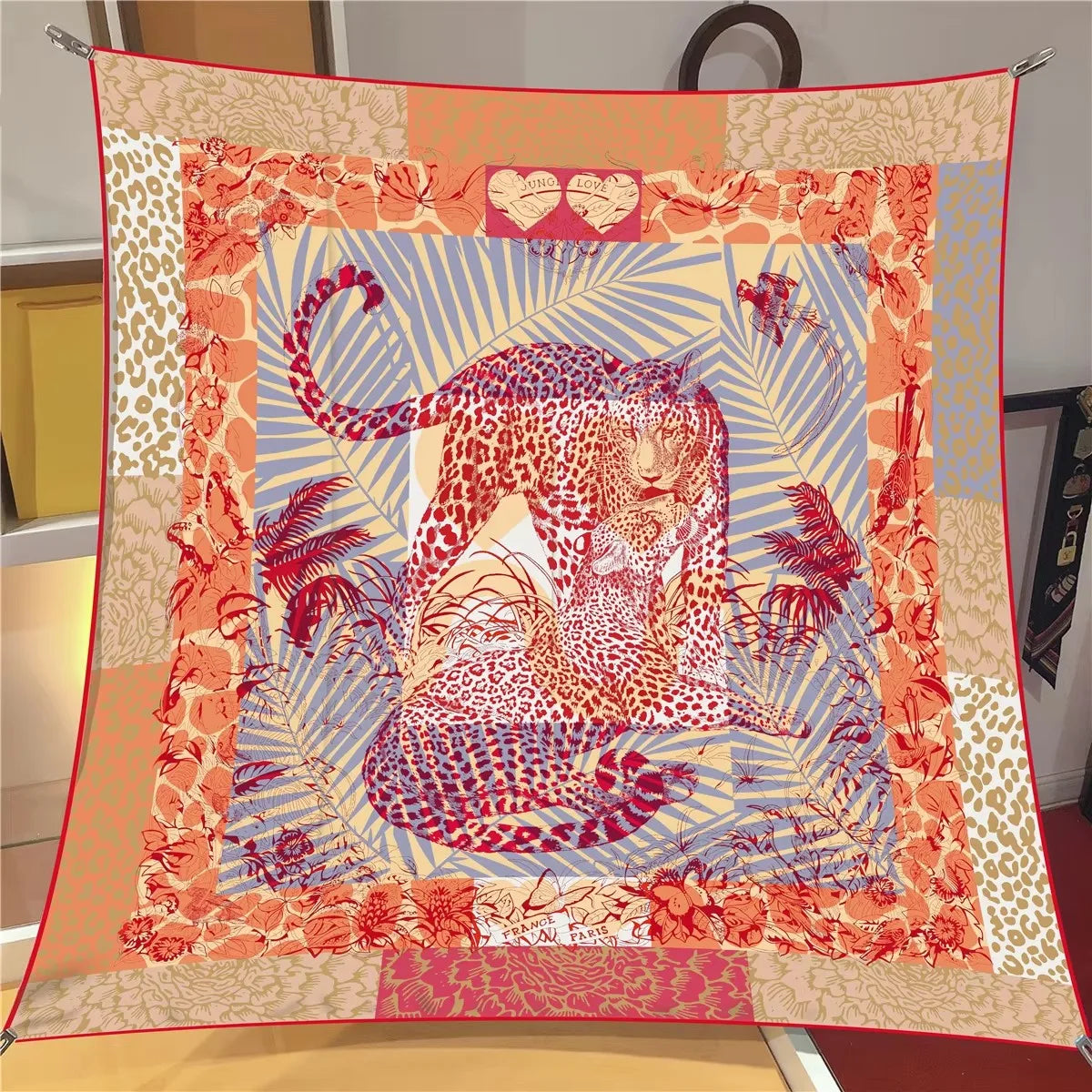 90x90cm New Design Horse Universe Printed Twill Silk Scarf Square Scarves Lady Wraps Kerchief Woman Neck Shawl Wraps