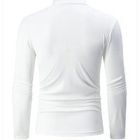 1/3 Pcs Men's White BottoMing Small Turtleneck Shirt In Autumn And Winter Casual Joker Fashion Long Sleeve T-Shirt Teenagers War