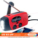 2000mAh Emergency Crank Weather Radio with LED Flashlight, Alertsync Portable AM/FM/NOAA Solar Radio with Phone Charger, SOS Ala - MANDOTOS