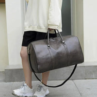 Travel Bag For Men Pu Leather Shoulder Bag Big Capacity Tote Bags For Women Fashion New Duffle Crossbody Bag Sports Pack luggage MANDOTOS