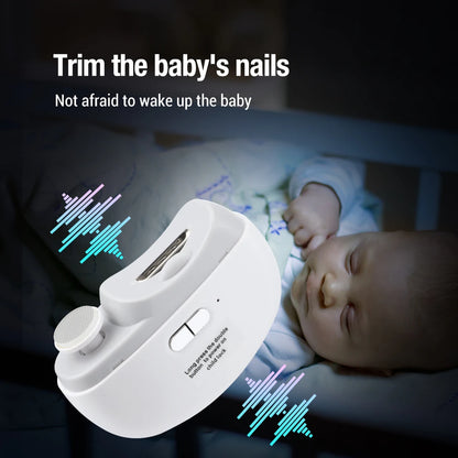 Electric Nail Clipper Grinding and Polishing with Light Automatic Nail Trimmer Rechargeable Nail Cutter Manicure for Baby Adult - MANDOTOS