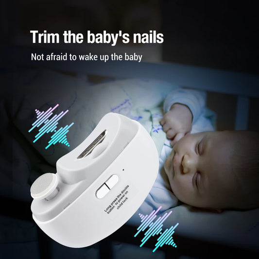 Electric Nail Clipper Grinding and Polishing with Light Automatic Nail Trimmer Rechargeable Nail Cutter Manicure for Baby Adult - MANDOTOS