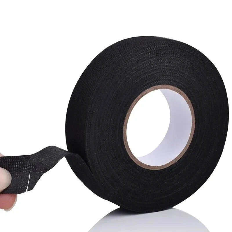 15 Meter Heat-resistant Flame Retardant Tape Coroplast Adhesive Cloth Tape For Car Cable Harness Wiring Loom Protection - MANDOTOS