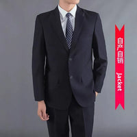 Casual Two-Piece Suit for Men Business Professional Youthful Style Cotton Spring Summer Autumn Wear Double-Cuffed Office Appr...