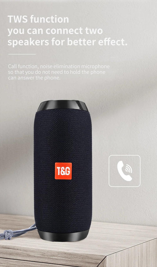 Bluetooth Speaker T&G TG117 Portable TWS Sound Box Waterproof Loudspeaker Outdoor Stereo Surround Speakers Support TF FM Radio - MANDOTOS