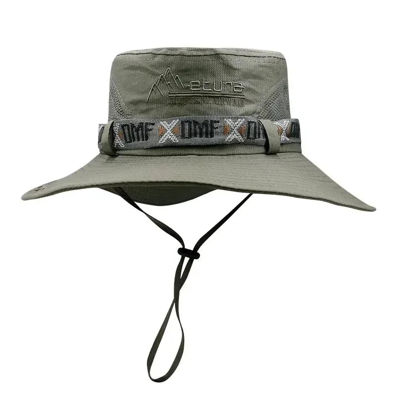 Men's Bucket Hat - UV Protection Wide Brim Panama Safari Hat - MANDOTOS