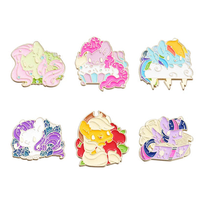 Animal 5-7pcs/Set Enamel Pins Penguin Bat Bee Owl Metal Brooches Fashion Lapel Badge Backpack Clothes Jewelry Gift for friends - MANDOTOS