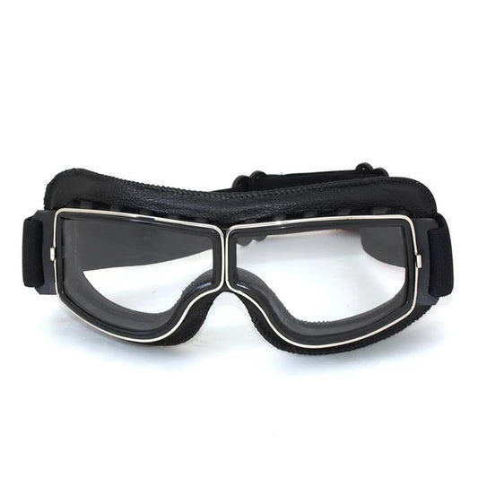 Motorcycle Glasses Windproof Motorcycle Helmet Glasses Sunglasses Retro Universal Folding Leather Retro Motorcycle Accessories