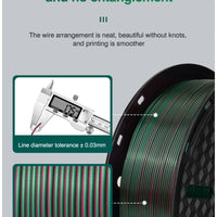 Multicolor Filament Bicolor Silk PLA 2Color for 3D Printing Plastic 3D Printer Materials 1.75mm Spool No Bubble High quailty
