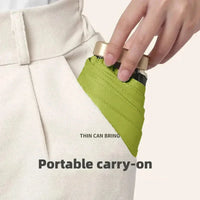 1Pc 55% Off Mini Sun Umbrella Pocket Rain Umbrella Vinyl Folding UV Ultraviolet Protection Sun Shade Pocket Parasol Capsule - MANDOTOS