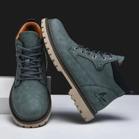 Handmade Men Boots Ankle Winter Leather Shoes Autumn Outdoor Hiking Boots Sneakers Hombres Botas High Top Footwear Anti Slip MANDOTOS