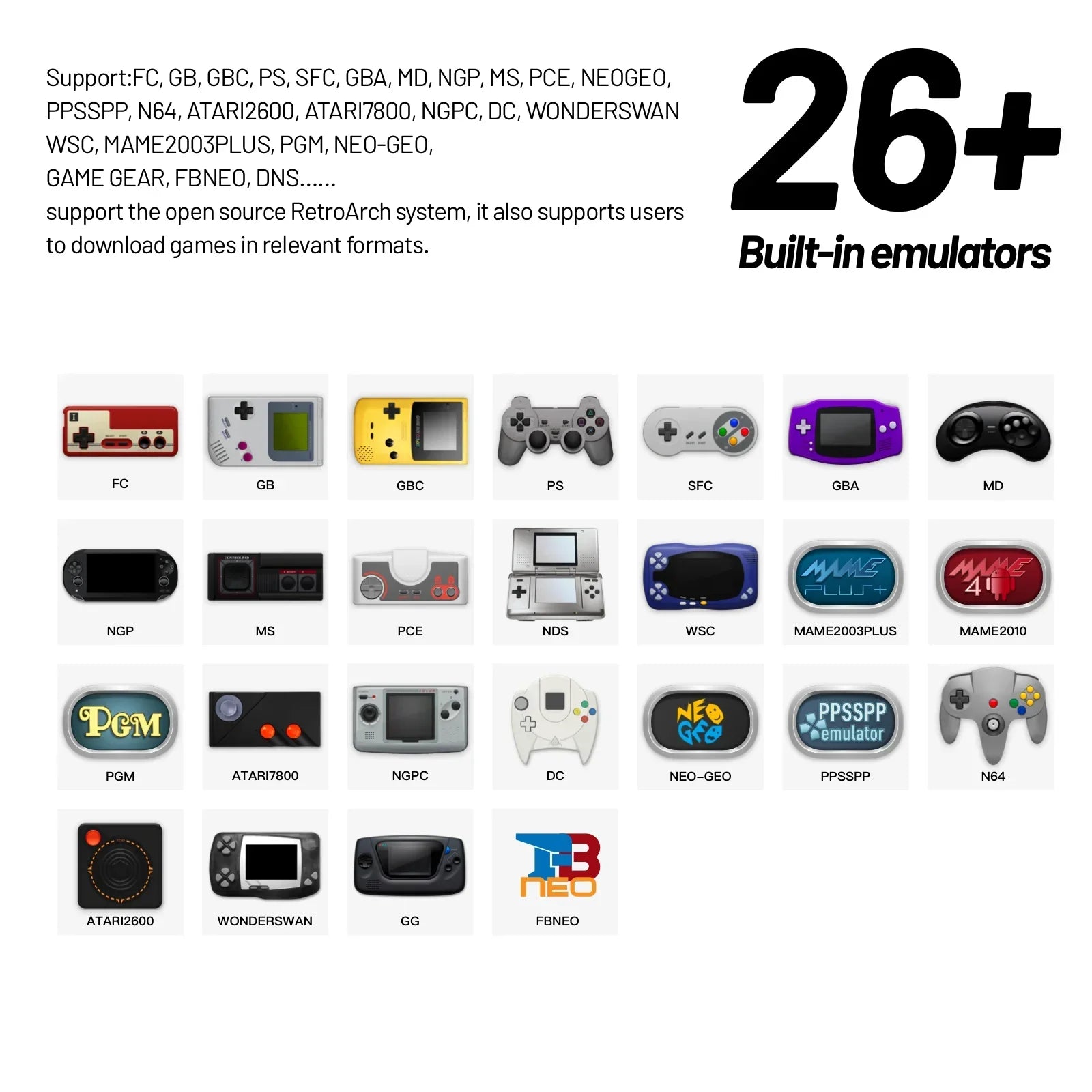 Trimui Smart Pro Handheld Game Console 4.96'' IPS Screen Linux System Joystick RGB Lighting Trimui Retro Video Game Console Gift - MANDOTOS