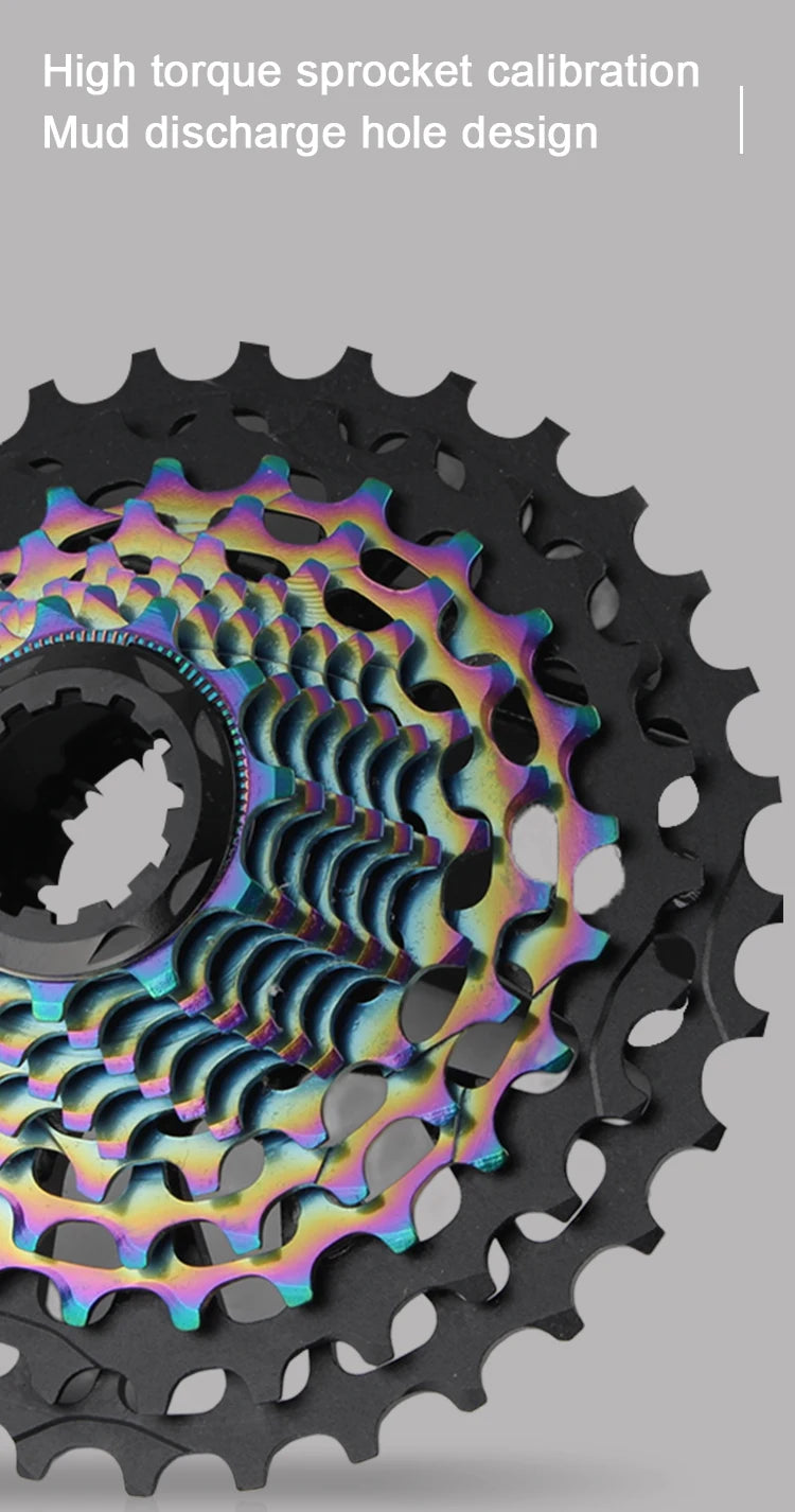 RIRO Road Bike Ultra-light Freewheel 11/12S-28-34T Bicycle CNC Vacuum Plating HG Cassette Hollow Flywheel 11/12V Speed  Sprocket