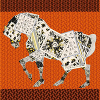 90x90cm New Design Horse Universe Printed Twill Silk Scarf Square Scarves Lady Wraps Kerchief Woman Neck Shawl Wraps