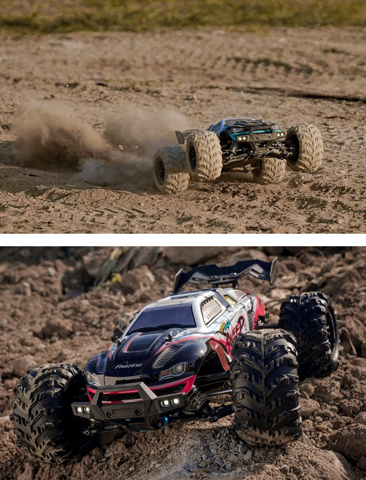 Teeggi 16101 /16102 PRO 1:16 High Speed RC Car With LED Light Drift 70KM/H 4WD RC Off-Road Car Monster Truck Toy For Kid Gifts - MANDOTOS