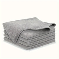 5/10/20pcs Kitchen Towel, Ultra-fine Fiber Light Gray Cleaning Cloth Set, Absorbent, Soft And Stain-removing Cloth - MANDOTOS