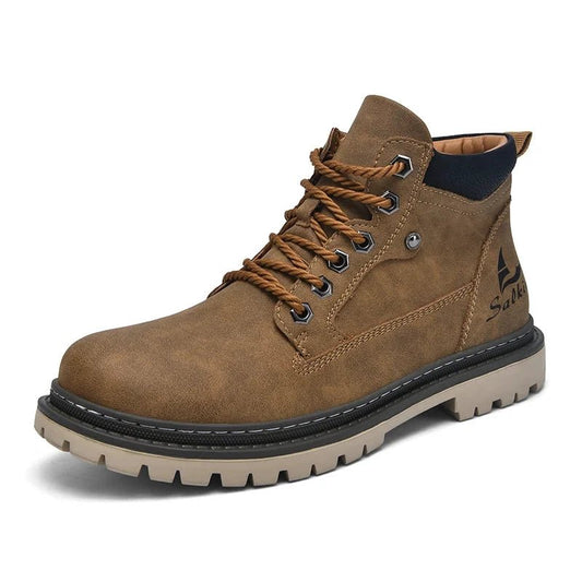 Handmade Men Boots Ankle Winter Leather Shoes Autumn Outdoor Hiking Boots Sneakers Hombres Botas High Top Footwear Anti Slip MANDOTOS