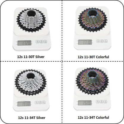 RIRO Road Bike Ultra-light Freewheel 11/12S-28-34T Bicycle CNC Vacuum Plating HG Cassette Hollow Flywheel 11/12V Speed  Sprocket