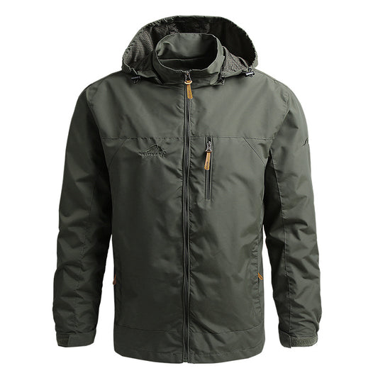 Windbreaker Men Tactical Jacket Waterproof Outdoor Hooded Coat Sports Military European Size S-5XL Field Climbing Thin Outwear - MANDOTOS