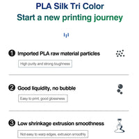 Multicolor Filament Bicolor Silk PLA 2Color for 3D Printing Plastic 3D Printer Materials 1.75mm Spool No Bubble High quailty