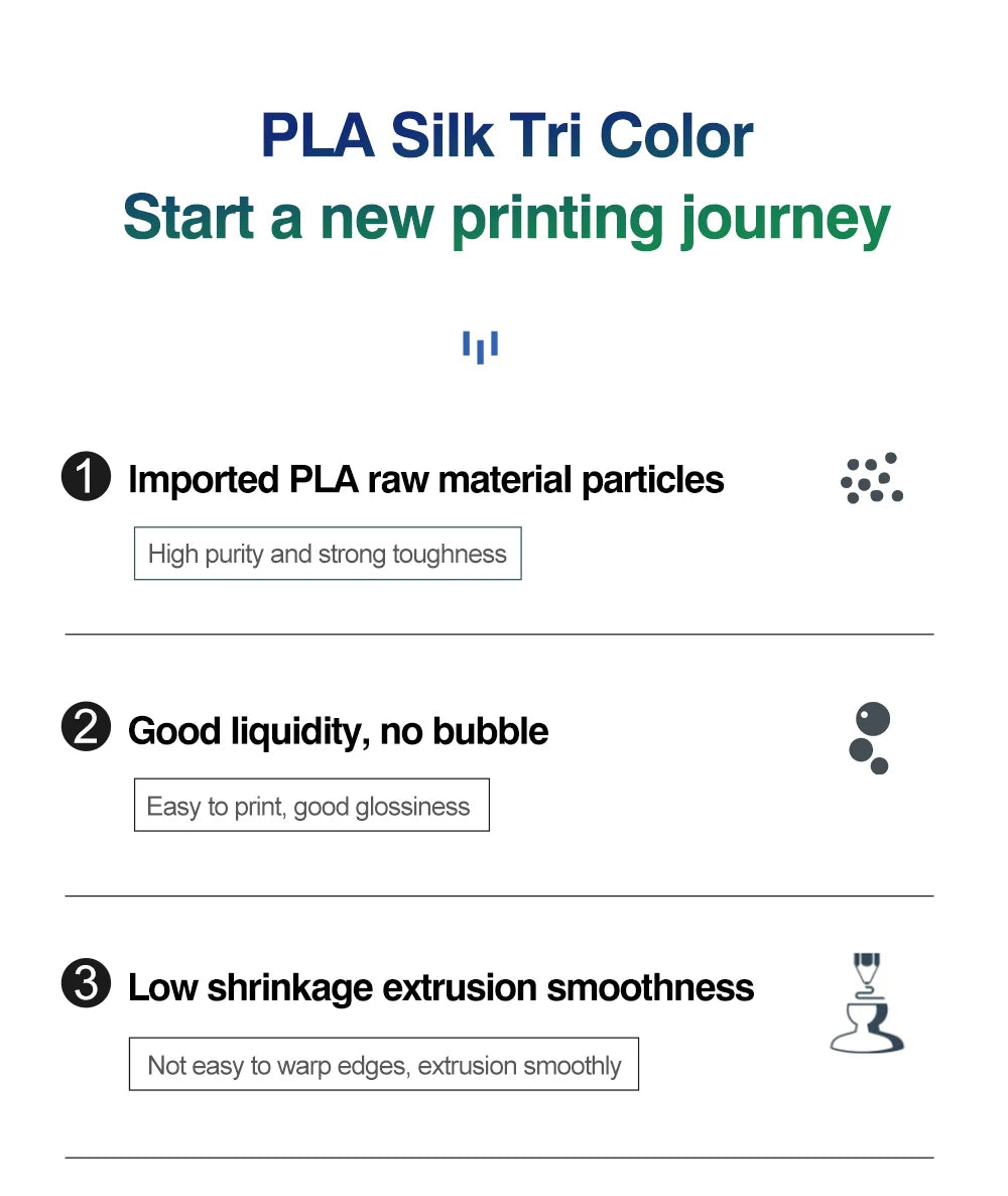 Multicolor Filament Bicolor Silk PLA 2Color for 3D Printing Plastic 3D Printer Materials 1.75mm Spool No Bubble High quailty