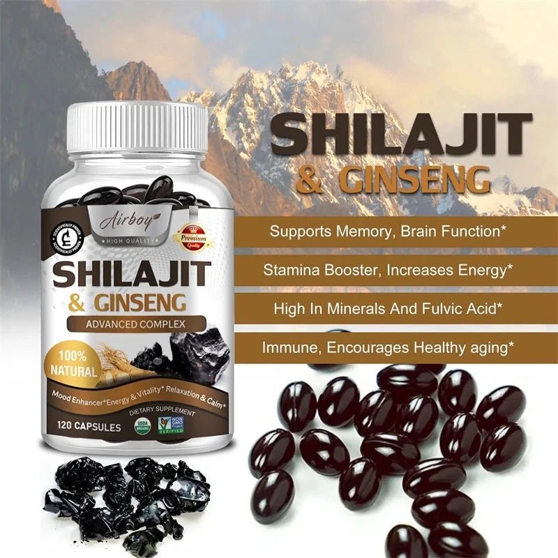 Shilajit - Natural Energizer To Rejuvenate The Body, Improve Mental Clarity and Boost The Immune System MANDOTOS