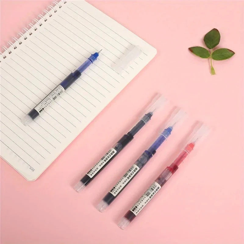 10Pcs/set High Quality Needle Type Gel Pens Straight Liquid Ballpoint Pen Kawaii Stationery School Office Supplies Writing - MANDOTOS