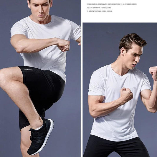Running Shirts Soccer Shirts Men's Jersey Sportswear Mens Jogging T-Shirts Quick Dry Compression Sport T-Shirt Fitness Gym - MANDOTOS