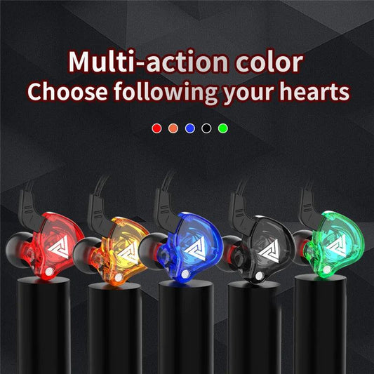 Original QKZ AK6 Copper Driver HiFi Wired Earphones 3.5MM Race Sport Headphones Bass Stereo Headset Music Earbuds In Ear With Microphone - MANDOTOS