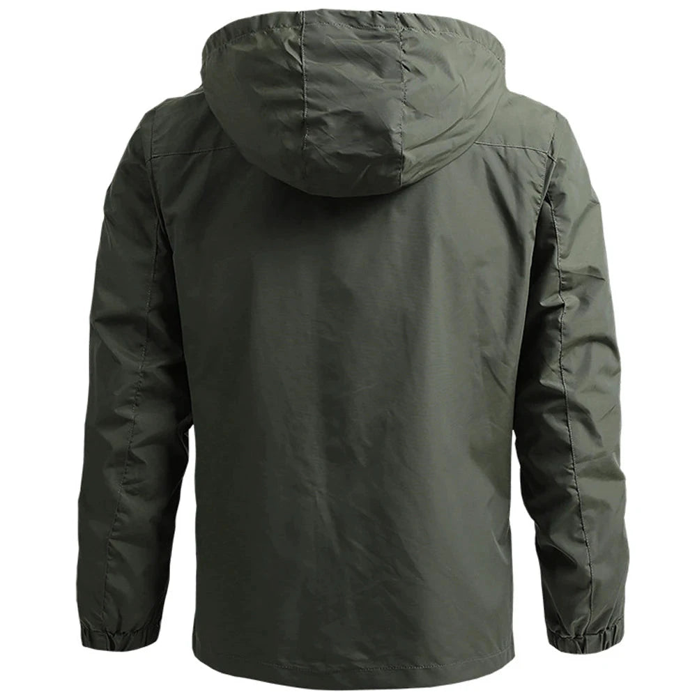 Men's Tactical Windbreaker - Waterproof Outdoor Hooded Jacket S-5XL - MANDOTOS