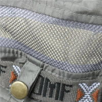 Summer Men's Wide Brim Bucket Hat UV Protection Panama Style Mesh Fisherman Beach Sun Hat for Outdoor Hunting Hiking