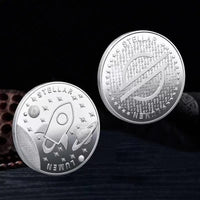 Bitcoin BTC ETH ADA XLM SHIB DOGE XRP SOL DOT LINK LTC UNI Coin Physical Metal Crypto Currency Coin Collection with Plastic Case