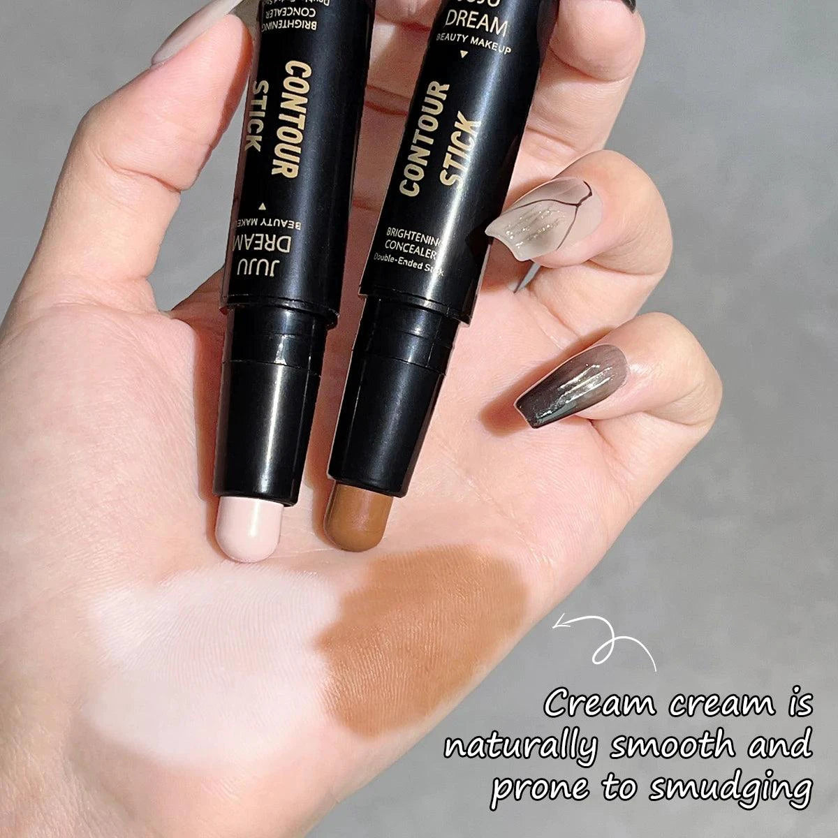Double Ended Dual Purpose High Light Trimming Stick Three Dimensional Contour Nose Shadow Facial Shape Brighten and Trim - MANDOTOS