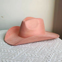 western Premium suede cowboy hat stylish men's and women's fedora Suede Panama hat perfect for outdoor festive activitieswestern
