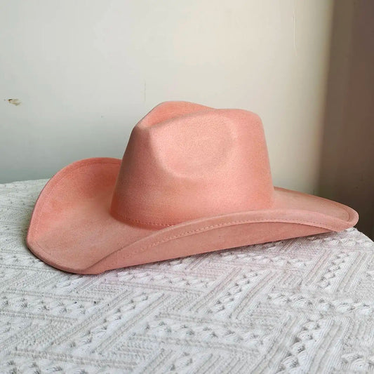 western Premium suede cowboy hat stylish men's and women's fedora Suede Panama hat perfect for outdoor festive activitieswestern