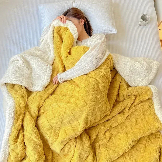 Cozy Lamb Velvet Flannel Blanket - MANDOTOS