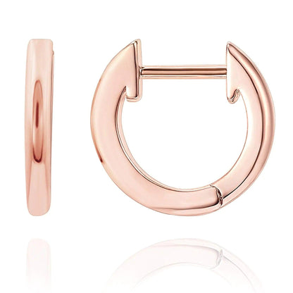 PAVOI 14K Gold Plated Rose Gold Huggie Studs - MANDOTOS