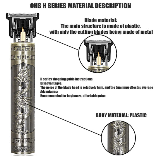 T9 Hair Clipper Repair Beard Shaving Body Hair Trimmer Clippers Electric Machine Men Haircut Machine 0mm Barber Shaver - MANDOTOS