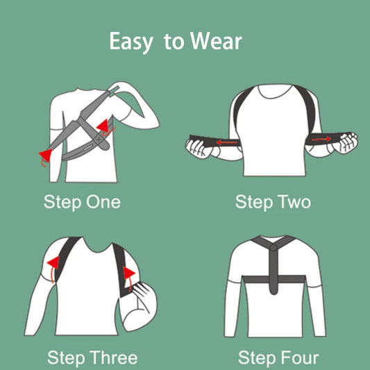Adjustable Back Shoulder Posture Corrector Belt Clavicle Spine Support Reshape Your Body Home Office Sport Upper Back Neck Brace - MANDOTOS
