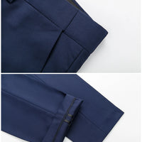 M-6XL 15 Colors ( Jacket+Vest+Pants ) Formal Business Office Men's Suits Groom Wedding Dress Party Dress Solid color Suit