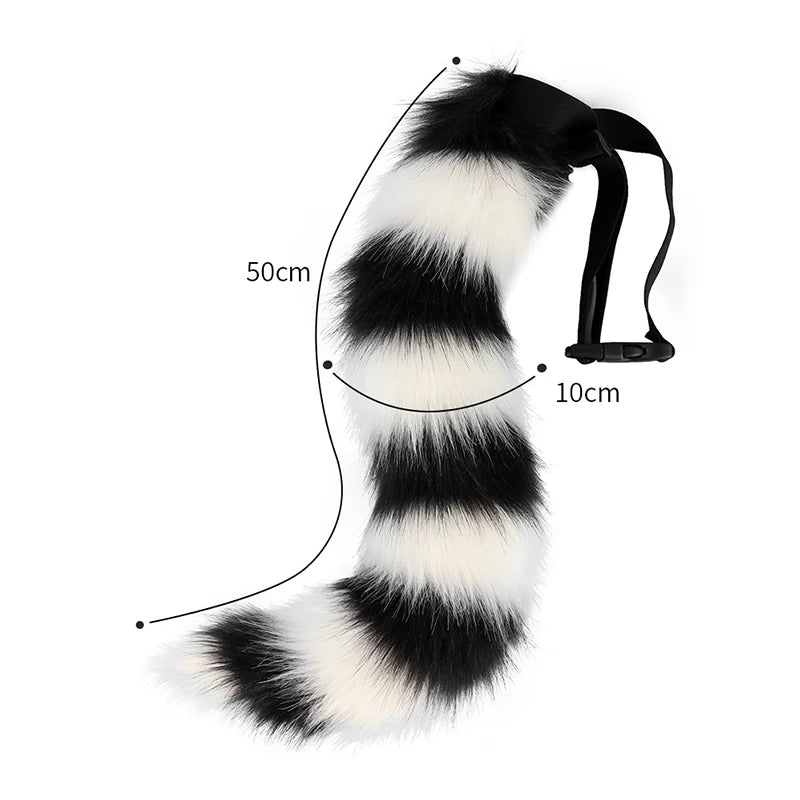 Props Cat Fox Plush Tails Role Play Halloween Party Kawaii Accessories Anime Animal Tail Cosplay Costumes