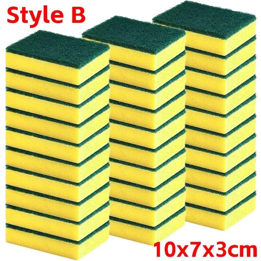 Highly absorbent double-sided sponge magic cleaning pot rust sponge cleaning brush kitchen cleaning tool - MANDOTOS