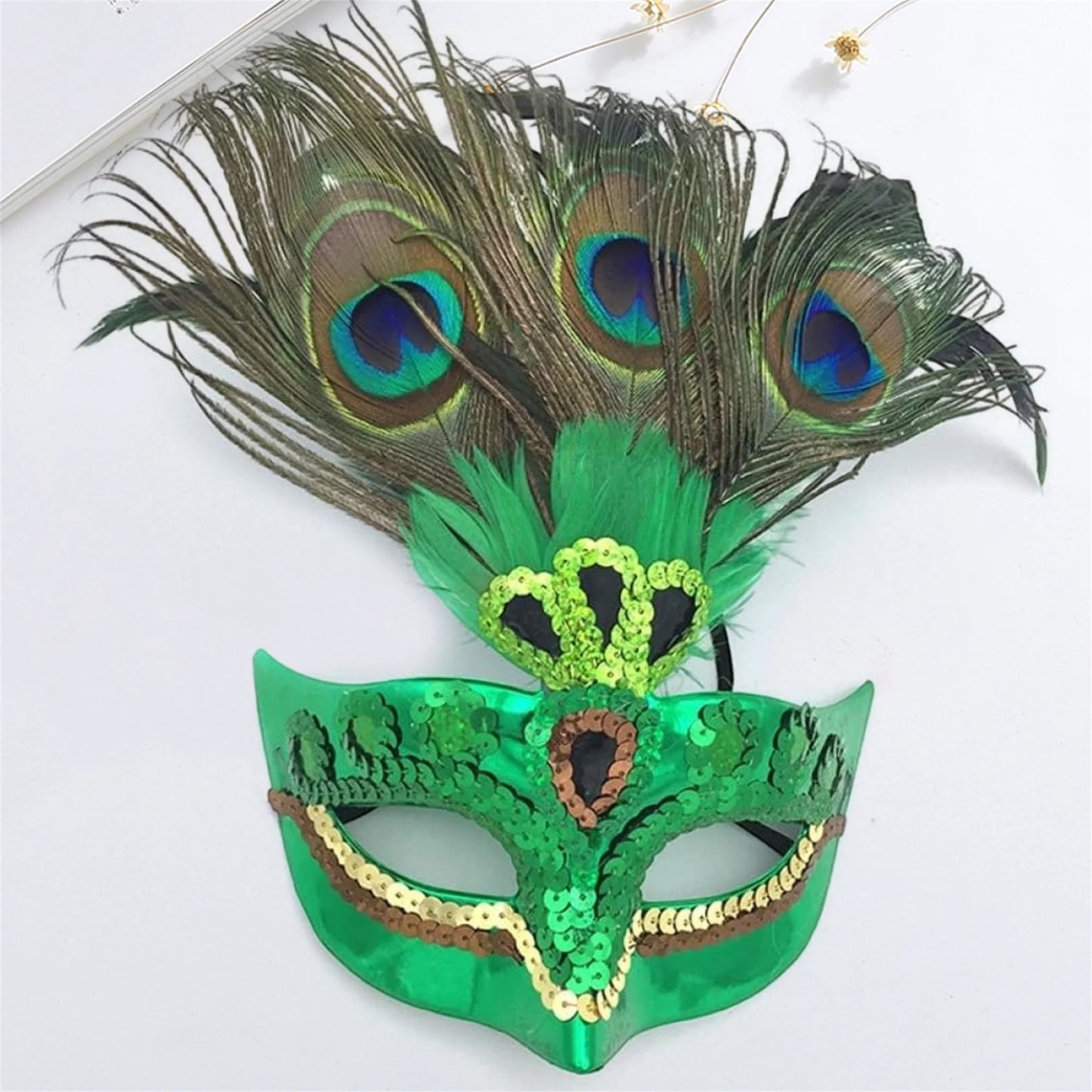 Adult Women s Halloween Masquerade Peacock Feather Headpiece for Mardi Gras Carnival Cosplay Costume Party Wear