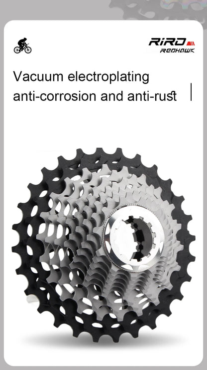 RIRO Road Bike Ultra-light Freewheel 11/12S-28-34T Bicycle CNC Vacuum Plating HG Cassette Hollow Flywheel 11/12V Speed  Sprocket