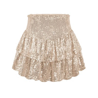 2024 African Party Evening Clothes for Women Spring Summer Sexy High Waist Sequin Mini Pleated Skirts Dashiki Africa Clothing
