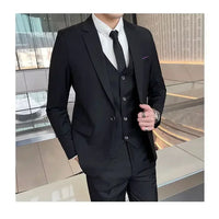 S-9XL New (Blazer+Vest+Pants) Men's Fashion Business Gentleman Professional Formal Dress Korean Version Banquet Dress Suit 6XL