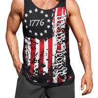 Hawaiian Style Palm Print Men's Tank Top for Summer Beach Trips - MANDOTOS INTERNATIONAL