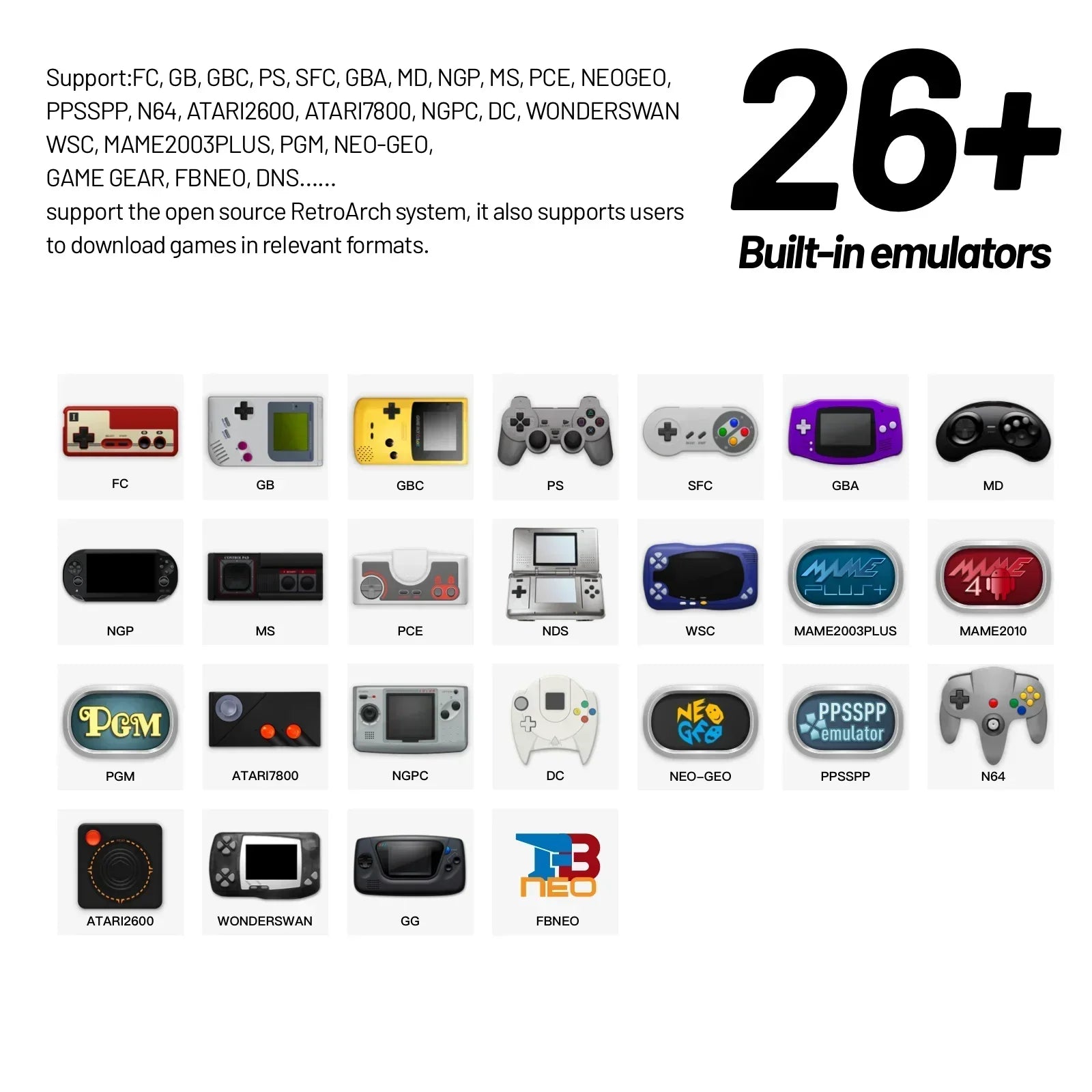 Trimui Smart Pro Handheld Game Console 4.96'' IPS Screen Linux System Joystick RGB Lighting Trimui Retro Video Game Console Gift - MANDOTOS
